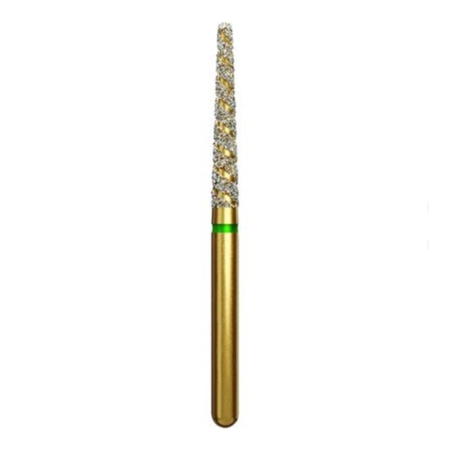 Coltene, Alpen Multi-Use Turbocut Diamond Instruments, FG, Coarse, Green, Round End Taper, 5/Pack, 60032359