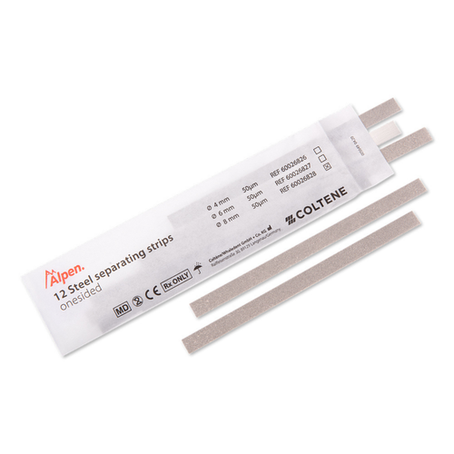 Coltene, Steel separating strips Alpen, medium, 8mm, 1 sided, 12pcs, 60026828