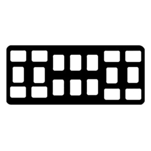 ADA Mount Standard 618C Grey 18 Window #2 Vert Bitewings 4-7/8" x 11-3/8" 100/pack