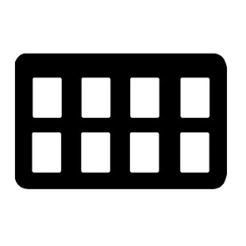 ADA Mount Pocket 608 Black 8 Window #2 Vert 5-7/16" x 5.25" 100/pack