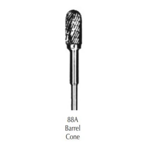 Buffalo Dental, Barrel (88A) Dual Cut Regular HP Carbide Bur, 18000