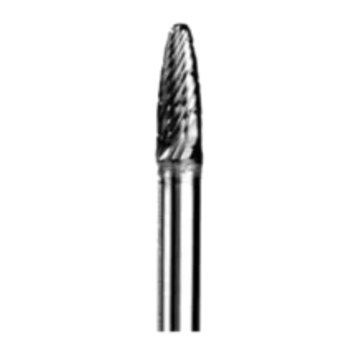 Buffalo Dental, 1/4" Taper, Dual Cut Regular Carbide Bur w/ 1/4" Shank, 19020