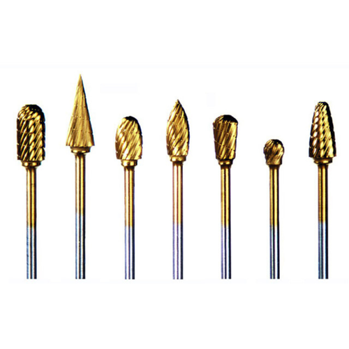 Buffalo Dental, Small Inverted Cone (71G) TNT-Coated Dual Cut Regular HP Carbide Bur, 71G-GOLD