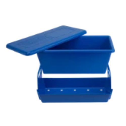 CIDEX Instrument Tray With Perforated Inner Liner and Lid 13" x 7" x 5"