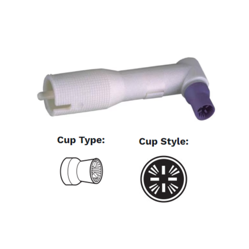 AllPro, Allpro Disposable Prophy Angle Soft Purple Square Ribbed & Webbed, 500/Box, 801-R-500