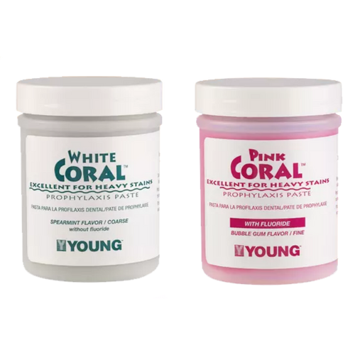 Young, White Coral Prophy Paste with 1.23% Fluoride Mint Coarse 9 Oz, 033409