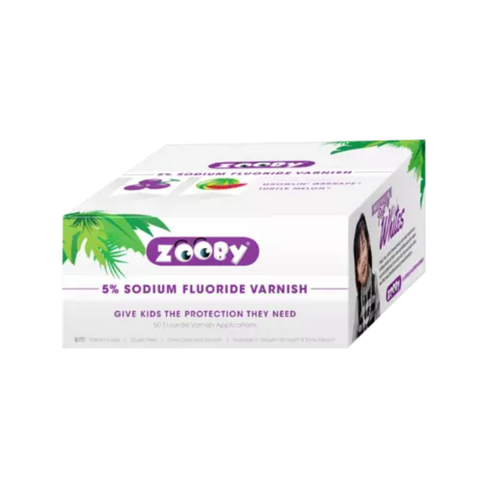 Young, Zooby 5% Sodium Fluoride Varnish Growlin' Grrrape Box of 50, 295712