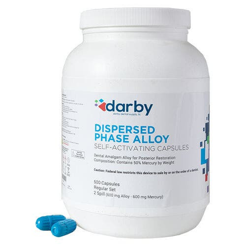 Dispersed Phase Alloy, , Two Spill, 500/Pkg, Blue, Fast Set, 600mg