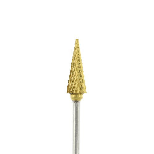 Gold Carbide Burs, Laboratory, 82T, Cone, Each, Fine Cut, HP