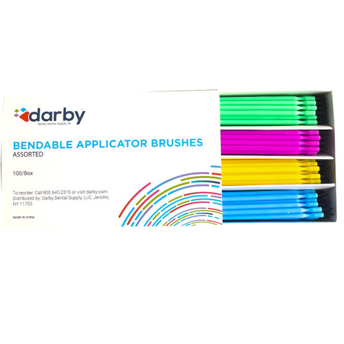Bendable Applicator Brushes, Regular, 144/Pkg, Black