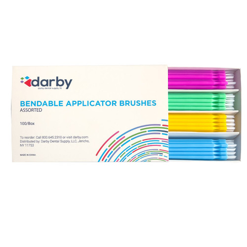 Bendable Applicator Brushes, Fine, 144/Pkg, White