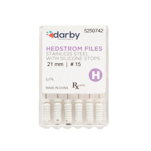 Hedstrom Files with Silicone Stops, 21mm, #15, 6/Pkg.