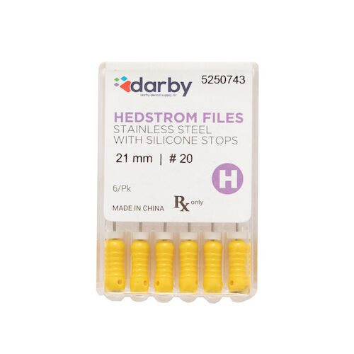 Hedstrom Files with Silicone Stops, 21mm, #20, 6/Pkg.