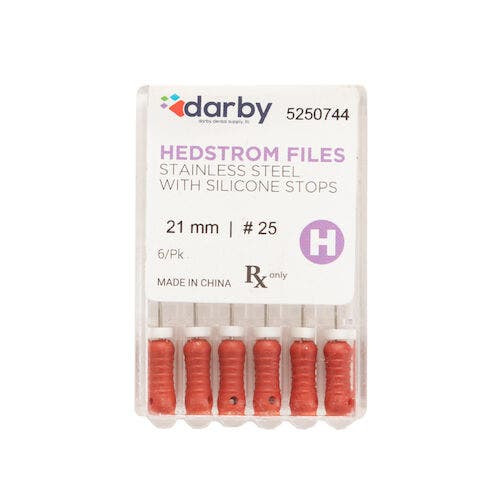 Hedstrom Files with Silicone Stops, 21mm, #25, 6/Pkg.