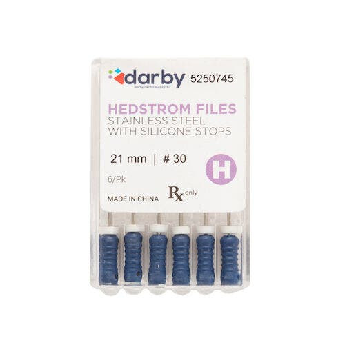 Hedstrom Files with Silicone Stops, 21mm, #30, 6/Pkg.