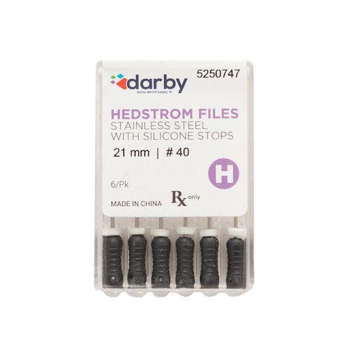 Hedstrom Files with Silicone Stops, 21mm, #40, 6/Pkg.