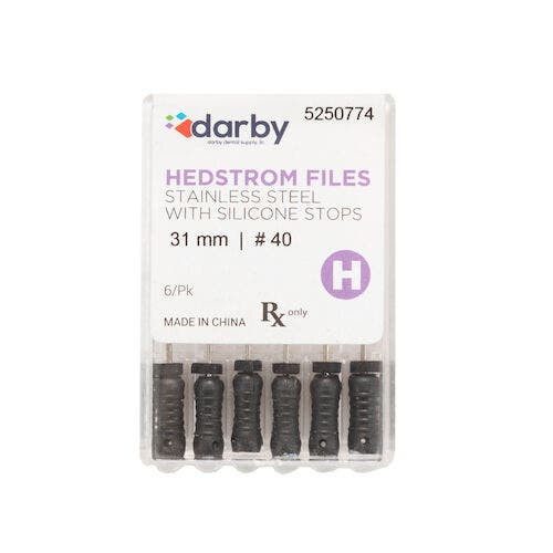 Hedstrom Files with Silicone Stops, 31mm, #40, 6/Pkg.