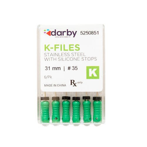 K-Type Files, 31mm, #35, 6/Pkg