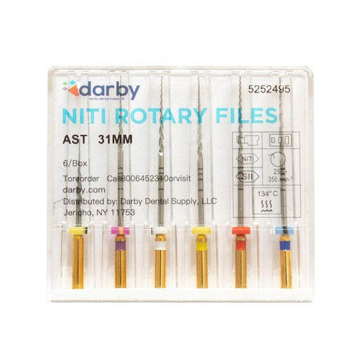 NiTi Rotary Files MT, Assorted, 31 mm, 6/Pkg.