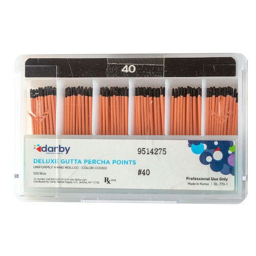 Deluxe Gutta Percha Points, , #40, 120/Box, Compartments