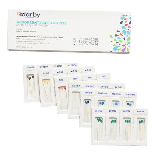 Absorbent Paper Points Sterile Cell-Pack, , Assorted, 200/Box, XXF/XC