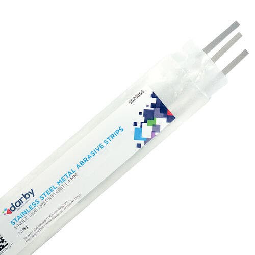 Steel Abrasive Strips, Medium Grit, 1S, 4mm, 12/Pkg., 46022DA