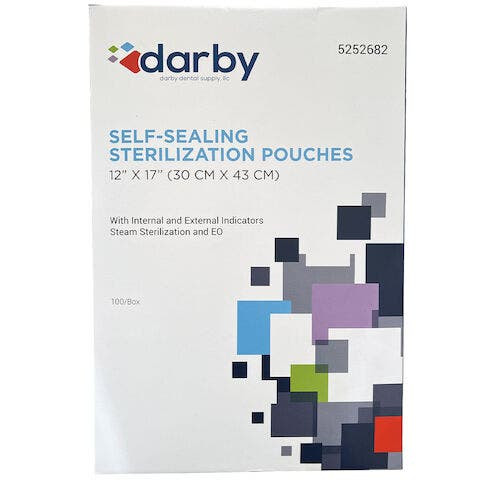 Self-Sealing Sterilization Pouches, 12" x 17", 100/Box