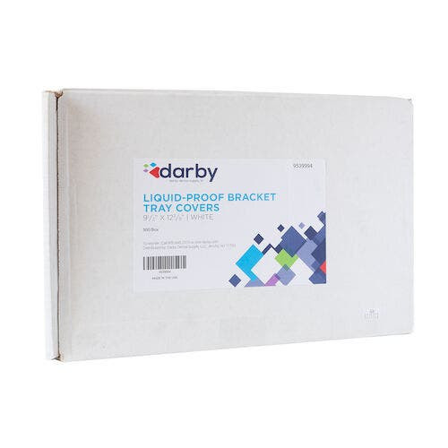 Liquid-Proof Bracket Tray Covers, White, 9 1/2" x 12 3/8", 500/Box