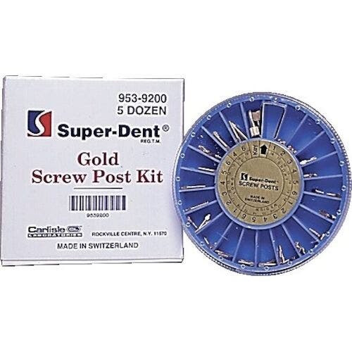 Screw Post System Screw Post Assortment, Titanium, 60/Pkg.