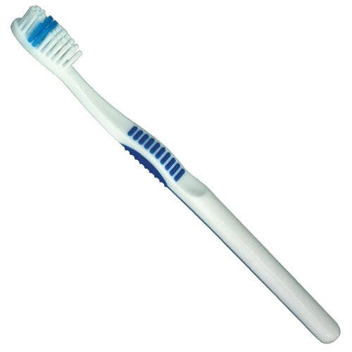 Adult Compact Head Toothbrush, Ribbed Grip, Soft Bristles, 35 Tufts, 72/Box