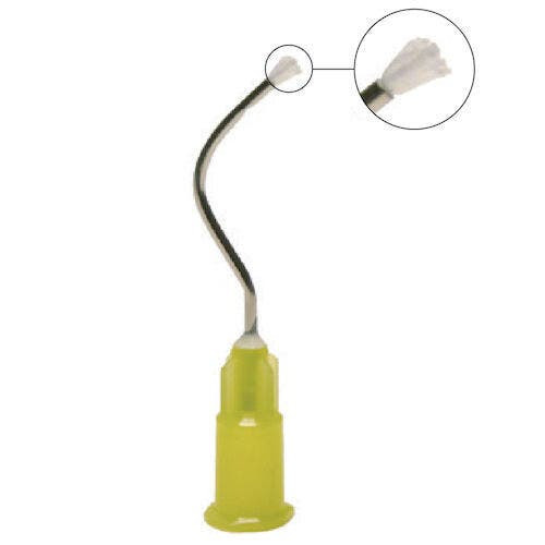 House Brand Hemostatic Delivery Tips, Pre-Bent Brush Tip, 19 Gauge, 100/Pkg