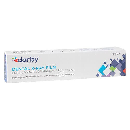 Dental X-Ray D-Speed Film, XF-57 Supersoft Double Film, Size 2 Adult, 130/Box
