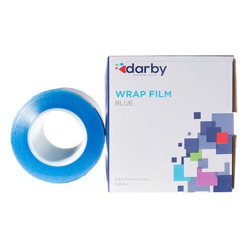 Wrap Film, 4" x 6", 1200 Feet/Roll, Blue