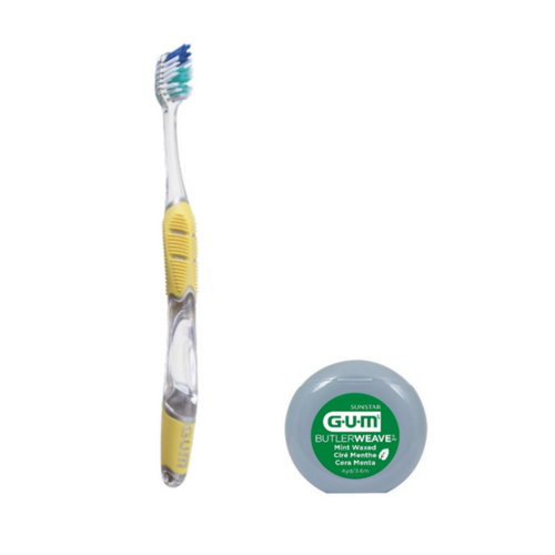 Sunstar, GUM Technique Complete Care Toothbrush/Floss Adult Pt Bundle 144/Kit, KIT591P