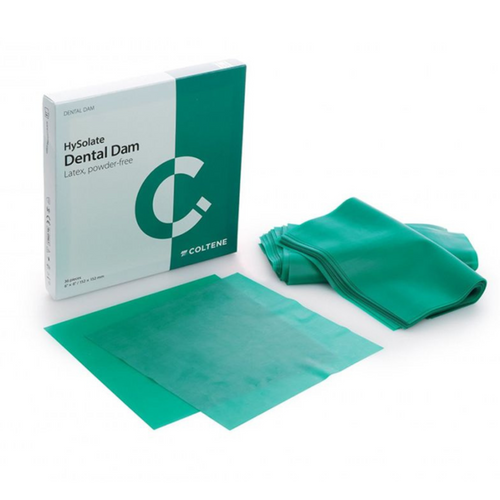 HySolate Latex Rubber Dam 6x6 Medium Green  36/Bx (Coltene - 60034419) - exp. 05/2026