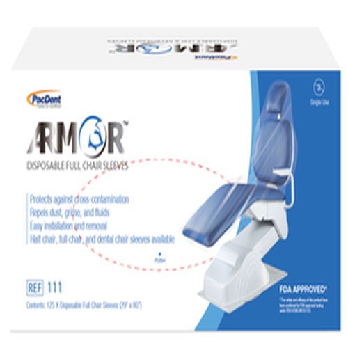 Pac-Dent, Full chair sleeves, 29" x 80", 125/Box, 111