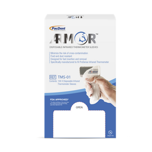 Pac-Dent, Disposable infrared thermometer sleeves, 100pc/Box, TMS-01