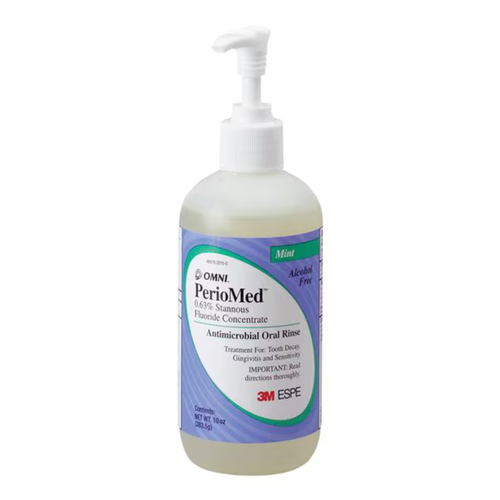 PerioMed Fluoride Rinse - Mint 10oz. Bottle w/Pump. 0.63% (3M - 12105M) - exp. 08/2026