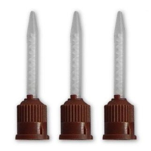 Mark3, HP Mixing Tips Brown Tapered End 1:1 for Temporary & Permanent Cement 25/Pack, 100-1427