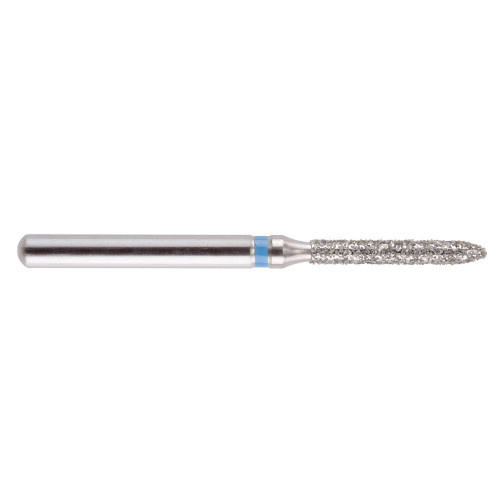 Mark3, Blue Streak Diamond Burs Torpedo 878.012 Medium Blue 5/Pack, 100-D-878-012M