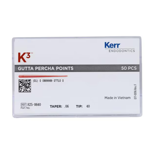 K3 Gutta Percha 0.06 #40 50/Pk  (KERR - 825-0640) - exp. 09/2026