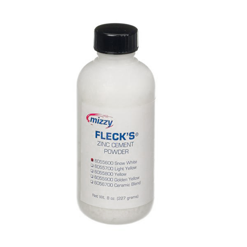 Fleck's Zinc Cement Powder Snow White 8oz  (Keystone - 6055600) - exp. 09/2026