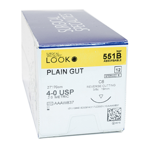 Sutures 4/0 Plain Gut C-6 551B  (Look - 551b)* - exp. 10/2026