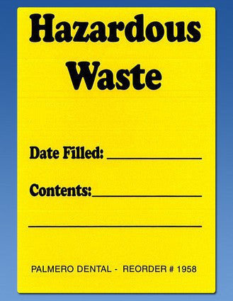 Palmero, Hazardous Waste Label 100/roll, 1958