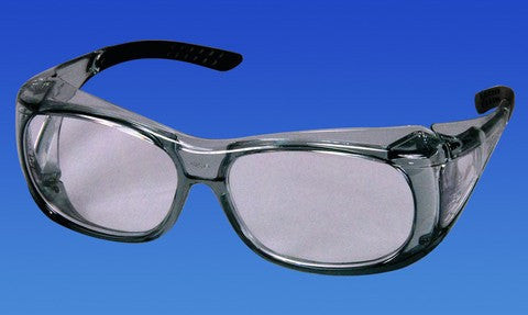 Palmero, Versi Overshields Lightly Grey Frame w/Black Tips, Clear Lens, 3743