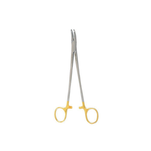 Miltex, Heaney Needle Holder, 8, Curved, Serrated Jaws, 8-100