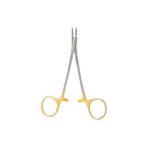 Miltex, Ryder-Type Needle Holder, 4-7/8, TC, Serrated Jaws, 8-65TC