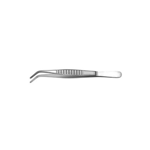 Miltex, Reed Dressing Forceps 5 1/2, Angled, Serrated Jaws, PM-6140