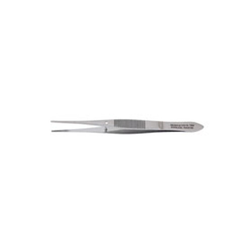 Miltex, Eye Dressing Forceps, 4-1/8, Half Curved, Serrated, V918-782