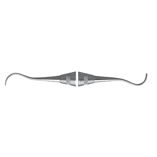 Indiana Curette double end 17/18  7 Satin Steel Colors handl